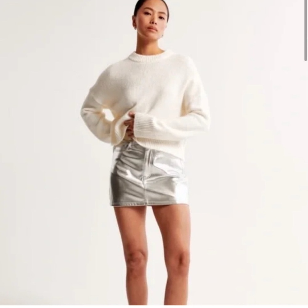 Abercrombie & Fitch Silver Mini Skirt
